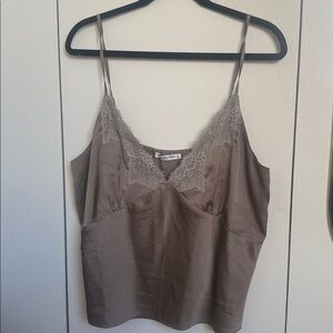 Abercrombie Brown Lace Trim Cami Top